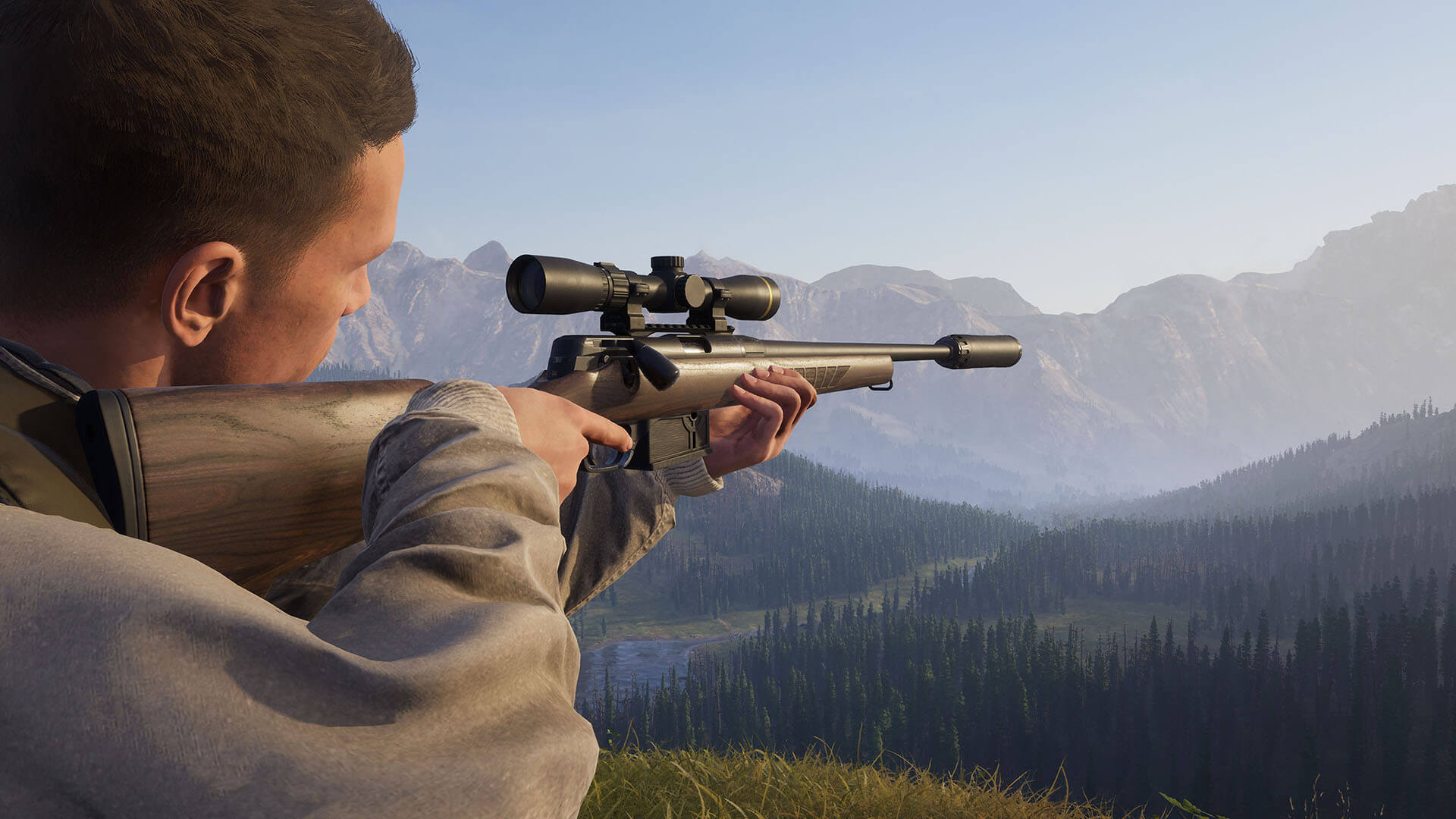 Bolt-action rifle shot review view